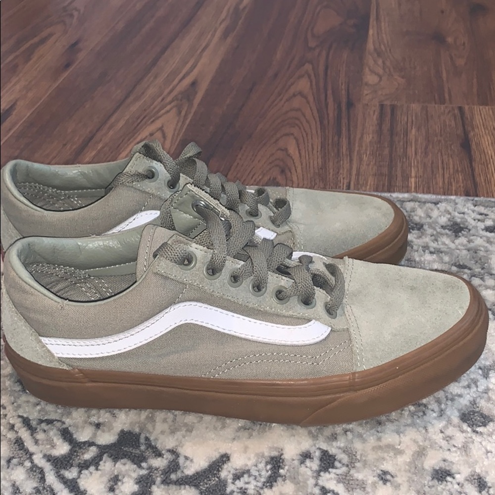 Green suede vans